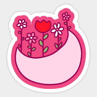 Moon Flowers Sticker